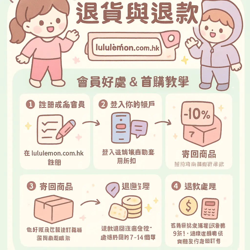 Lululemon 首 購 9 折 - 退貨與退款
